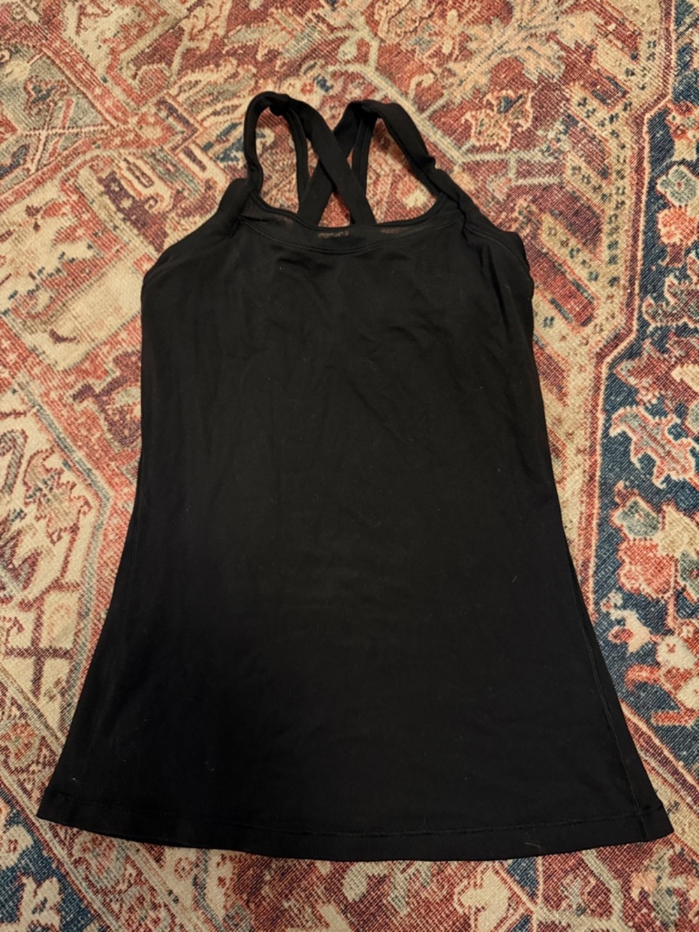 lululemon athletica Black Cross-Back Tank Top